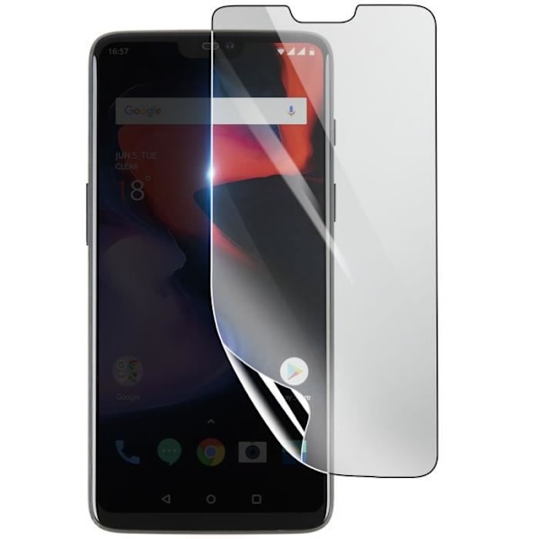 Näytönsuoja - 3MK - OnePlus 6 - Iskunkestävä Hydrogeeli - Läpinäkyvä - Naarmuuntumaton Transparent