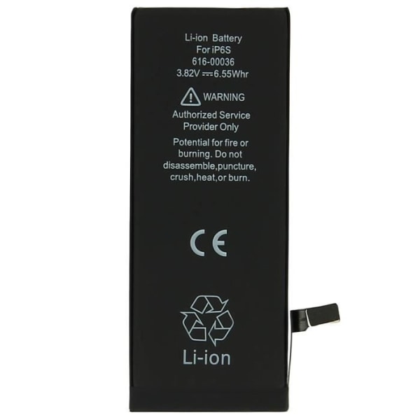 Internt batteri iPhone 6S Lithium-ION 1715 mAh erstatter APN 616-00036 Sort