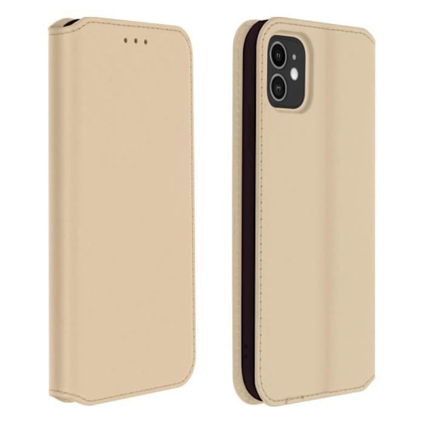 iPhone 11 cover - AVIZAR - Folio Wallet Cover - Eco-læder - Stand funktion - Gul Gul