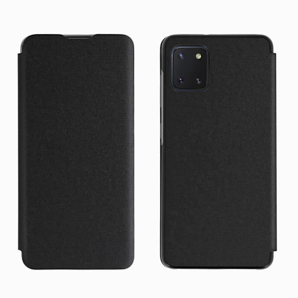Samsung Note 10 Lite Case Smart Sleep alkuperäinen läppällinen lompakkokorttikotelo, musta