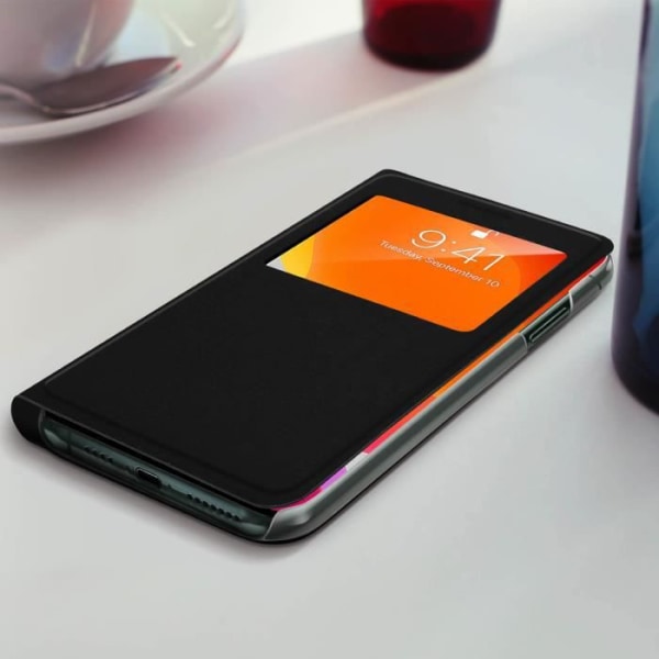 iPhone 11 Cover Flip Case Displayfönster - Svart Svart