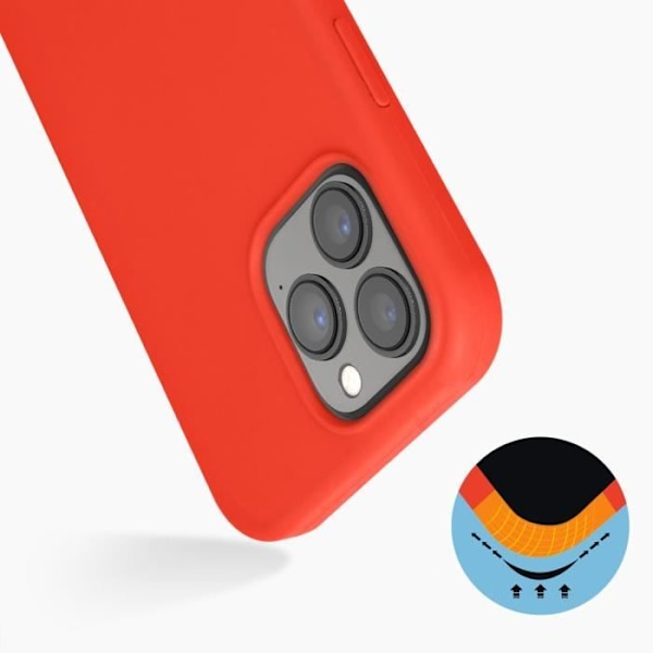 Skyddsfodral - AVIZAR - iPhone 13 Pro Max - Semi-stabill silikon - Soft-touch finish - Koral Korall