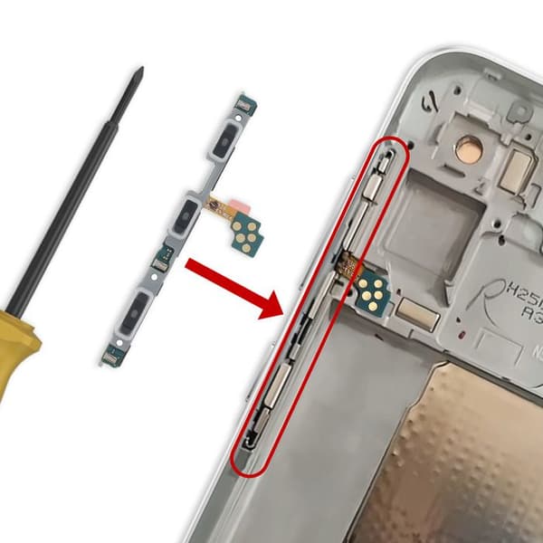 Nappe Flex - AVIZAR - Galaxy A36 - Erstatning Power/Volume - Flexkabel - Blå Blå