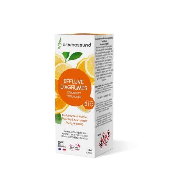 Aromasound æterisk oliesynergi - Bigben Interactive - Citrusduft - Økologisk rumduft - 10 ml