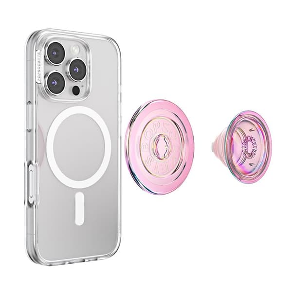 Støtte Smartphone PopGrip MagSafe Funktion Stativ og Selfie Fastgørelse Solid PopSockets Rosa Ros
