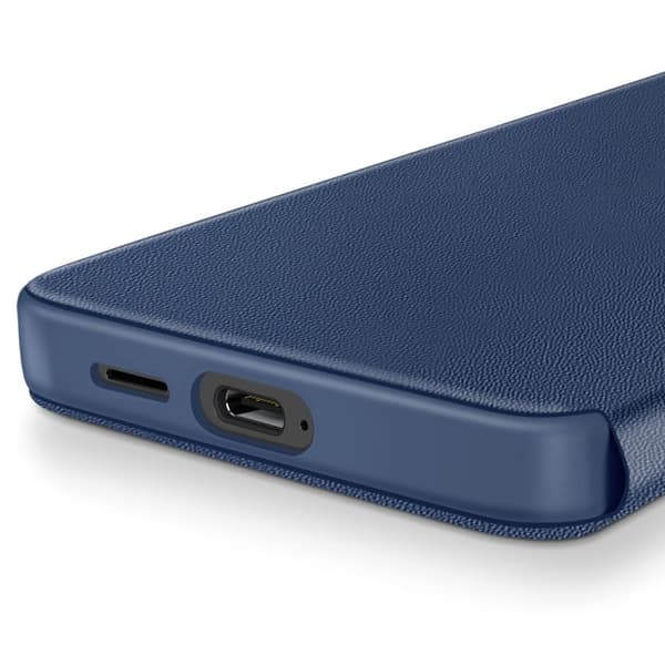 Fönsteretui för Samsung Galaxy S24 med kortfack, mörkblå Blå