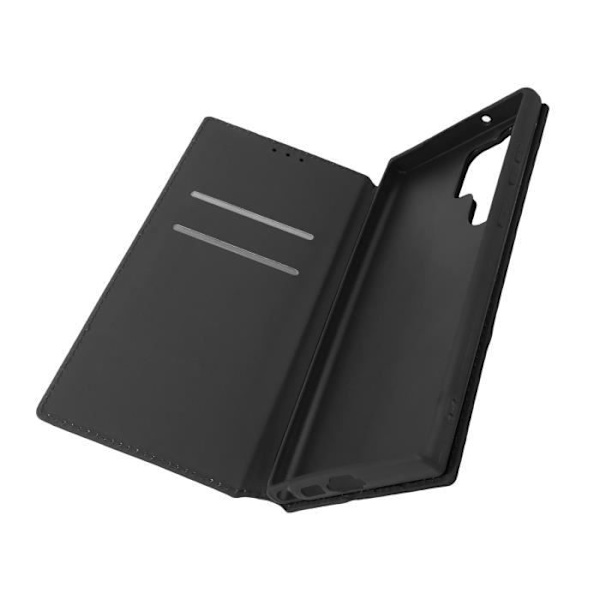 Suojakuori Samsung Galaxy S23 Ultralle - AVIZAR - Flip Card Holder Video Support - Musta svart