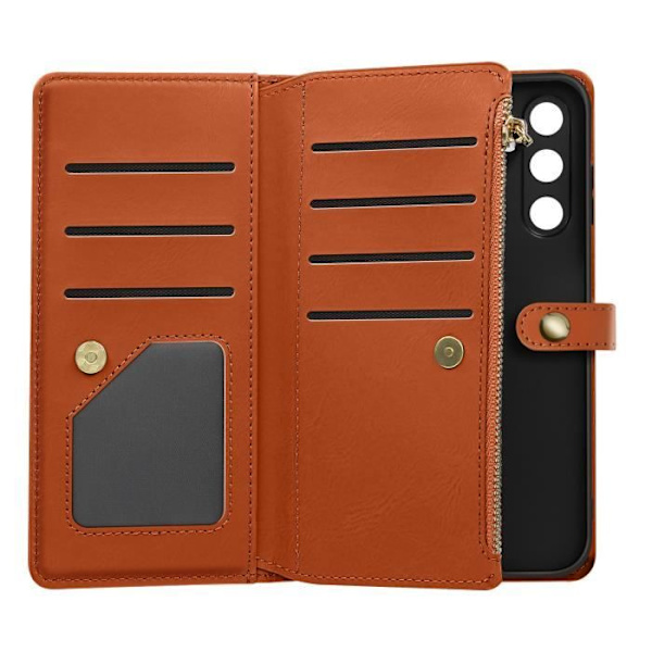 Suojakuori Samsung S24 Flower Multi Storage Brownille