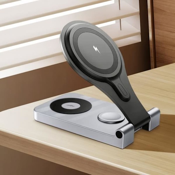 MagSafe-laddare för iPhone och Apple Watch och AirPods Foldable Black