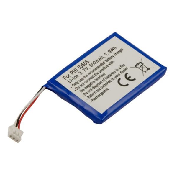 Batteri - AVIZAR - Philips ID555 - 3.7V - 500mAh - Kompatibel GE DECT 6.0 Blå
