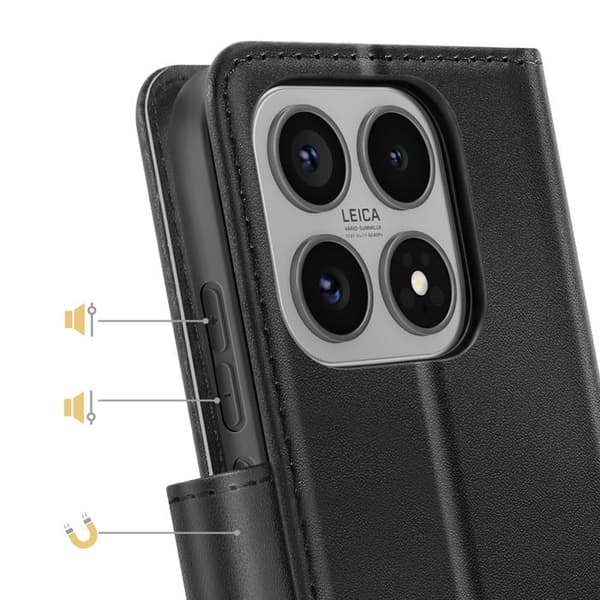 Pungetui til Xiaomi 17 med støtte til Field Notes, stødabsorberende taktisk sort Svart