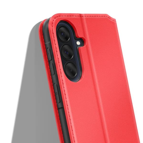 Magnetiskt Flipfodral för Galaxy A57 Ställfunktion Classic Edition Röd Röd