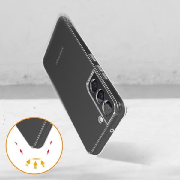 AVIZAR Samsung Galaxy S22 Plus -kotelo - pehmeä ja ohut - läpinäkyvä valkoinen Klar vit