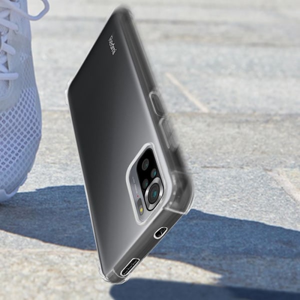 Xiaomi Redmi Note 10 / Note 10s Lujatekoinen Pehmeä Kuori Vahvistetut Kulmat Akashi Läpinäkyvä Vit