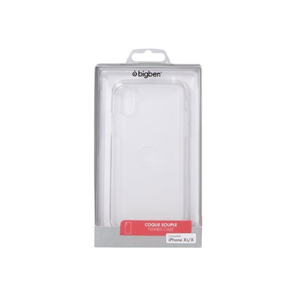 Puolijäykkä kuori - BIG BEN - iPhone X/XS - Läpinäkyvä - Suojaa iskuilta - Vapaa pääsy toimintoihin Transparent