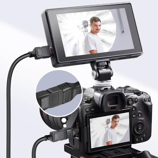 HDMI-naaras videoadapteri Mini HDMI-uros Full HD 1080p Akyga Musta