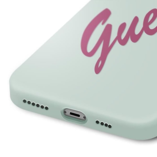 Coque til iPhone 12 Pro Max Silikone Vintage Soft Touch Guess Lys Grøn Grön