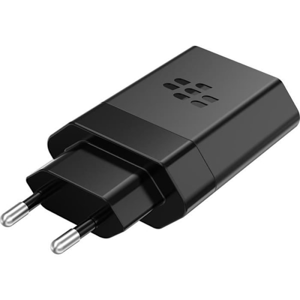 Pikalaturi - QUALCOM - Musta - 2 USB A - 1m - Yhteensopiva Blackberryn kanssa Svart
