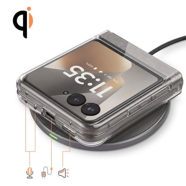 Skyddshölje för Motorola Razr 70 Hård Fällbar Transparent Vit