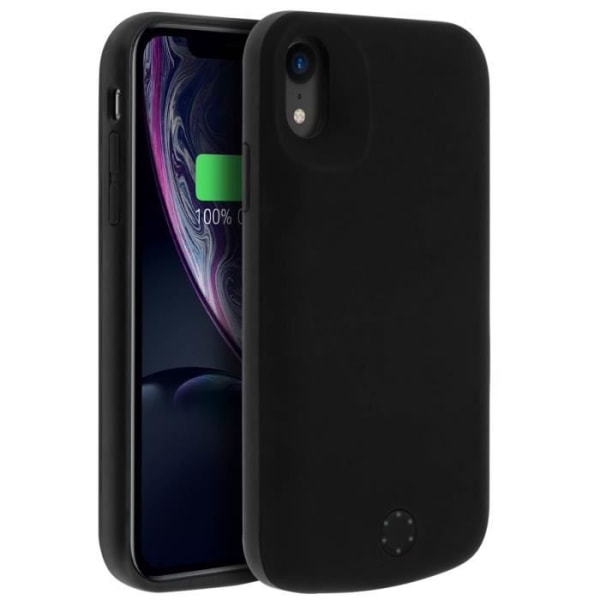 iPhone XR batteritaske - AVIZAR - Sort - 5000mAh - Lithium-polymer - LED-indikator Svart