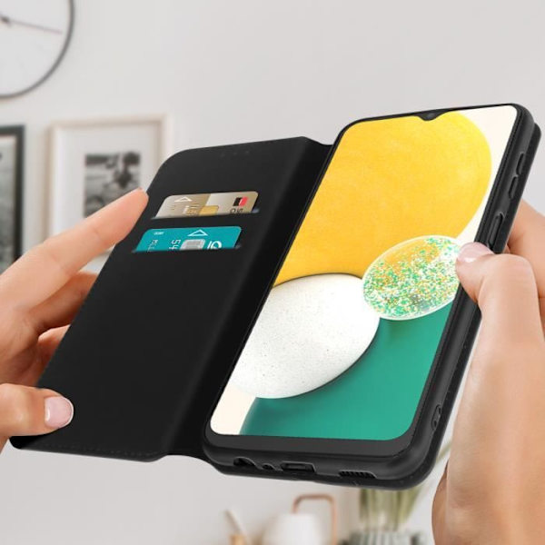 Samsung Galaxy A13 5G Fodral - AVIZAR - Korthållare Flip - Videostödfunktion - Svart Svart