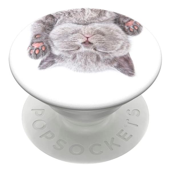 PopSockets - Udskiftelig holder og greb til smartphone og tablet - Cat Nap - 800947