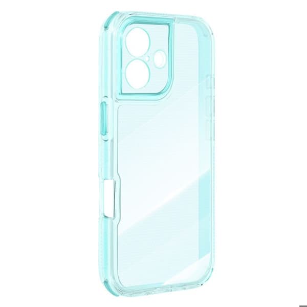 Cover til iPhone 16 - AVIZAR - Forstærket - Antiskrid - To-materialer - Turquoise Blå