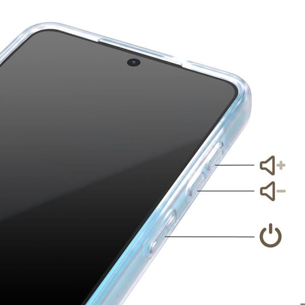Cover til Galaxy A17 med 3D-reliefmønster af druer og forhøjet blå kant Blå