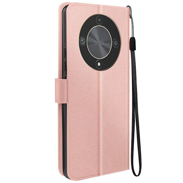 Pung etui til Honor Magic 6 Lite - Mayaxess - Champagne Pink - Stand og håndledsrem funktion Rosa