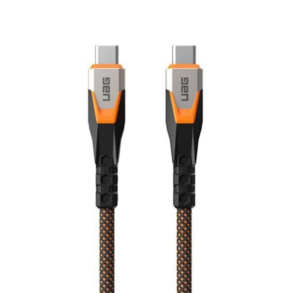 USB-C 3.2 20Gbps Opladnings- og Overførselskabel 240 i Flettet Nylon 0.75m UAG Sort Orange