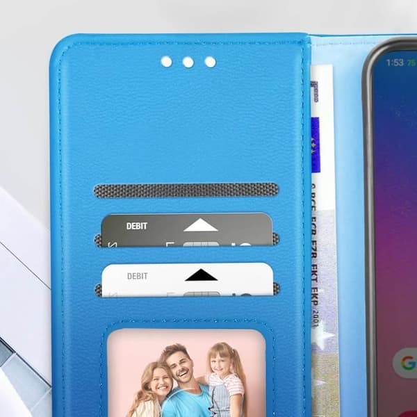 Plånboksfodral - Samsung - Galaxy A54 5G - Ekoskinn - Blå - Helt skydd Blå