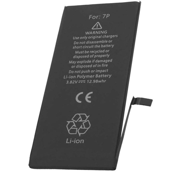 Batteri Li-ion 3,82V til Smartphone iPhone 7 Plus Sort Svart