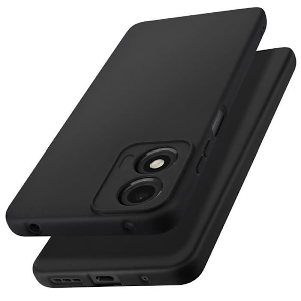 Skydd för Motorola Moto E14 Mjukt Matt Svart Svart