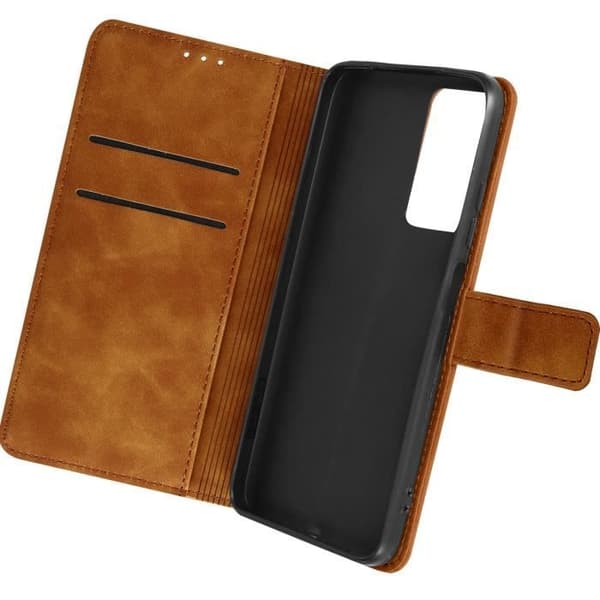 Cover til Redmi Note 11 Pro 5G - AVIZAR - Camel - Kortholder og videounderstøttelse brun