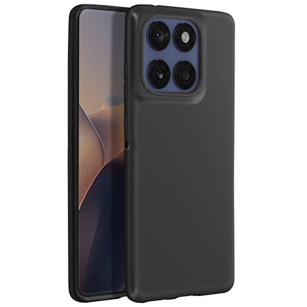 Coque för Motorola Edge 60 Fusion och Edge 60 Silikon Mjuk Matt Svart Svart