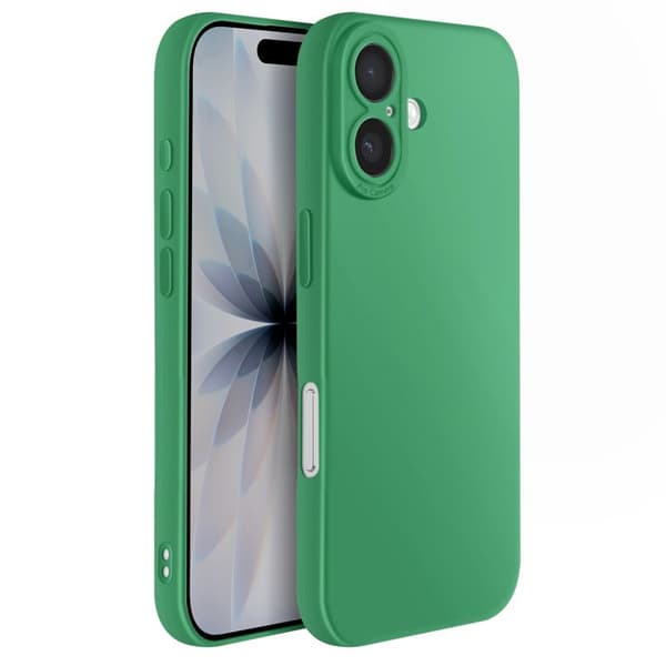 Siliconfodral för iPhone 17 med förstärkning för kamera i grön Grön