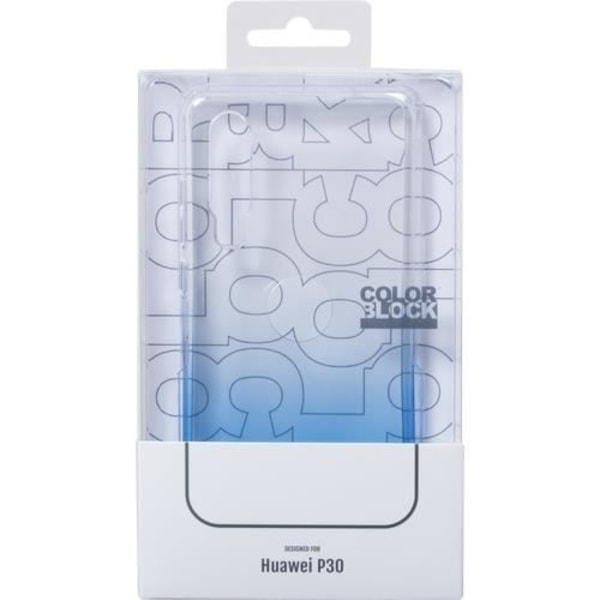 Blå Colorblock blødt etui til Huawei P30