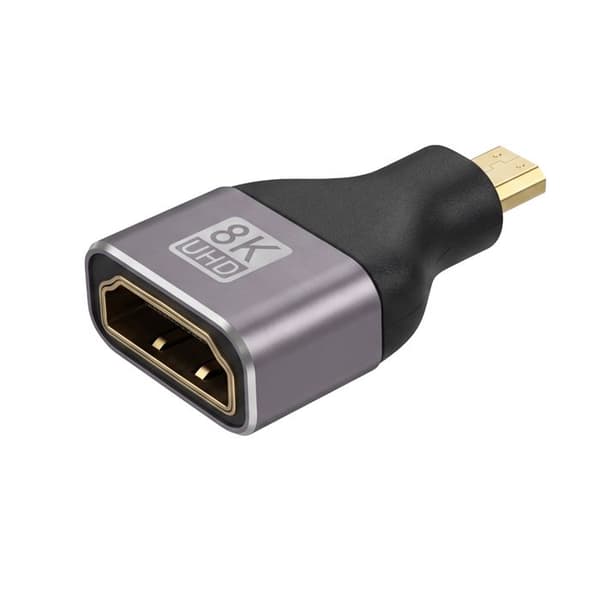 Micro-HDMI Uros - HDMI 2.1 Nainen 8K UHD LinQ Harmaa
