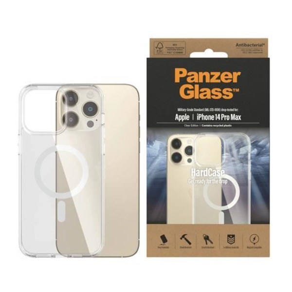 Coque - PanzerGlass - HardCase - Kompatibel med MagSafe - iPhone 14 Pro Max - Transparent Transparent