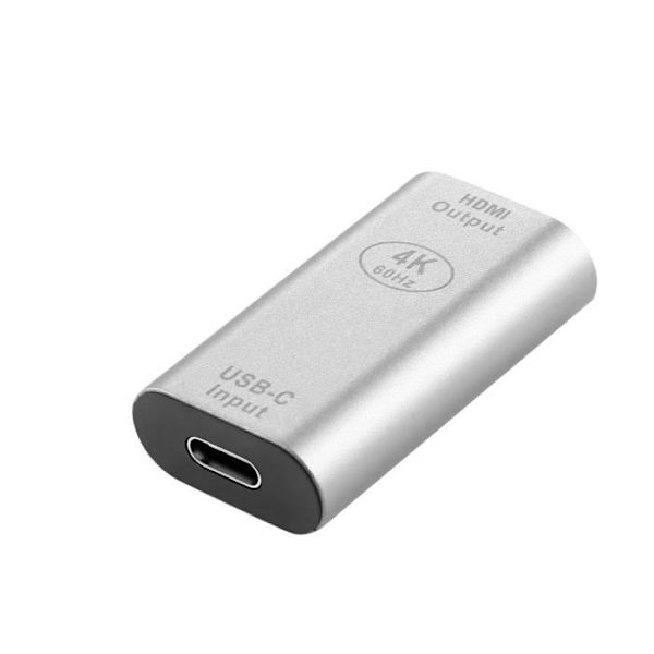 USB-C naaras HDMI naaras -videosovitin 4K Compact Silver