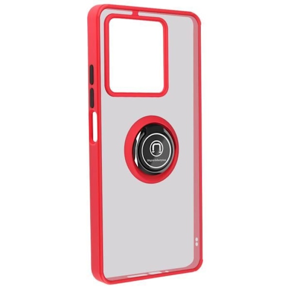 Fodral till Xiaomi Redmi Note 13 5G - AVIZAR - Metallringstödfunktion - Röd Röd