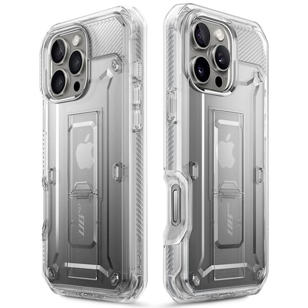 Skydd för iPhone 16 Pro Max - Supcase Unicorn Beetle Pro - Transparent transparent
