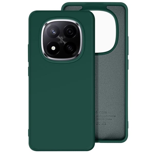 Coque - Redmi Note 14 Pro och 14 Pro Plus - Halvstyv silikon - Stötresistent skydd - Grangrön Grön