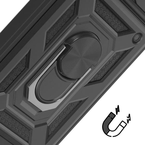 Coque - Xiaomi - Poco X7 Pro - Magnetisk Ring - Kamerabeskyttelse - Sort Svart