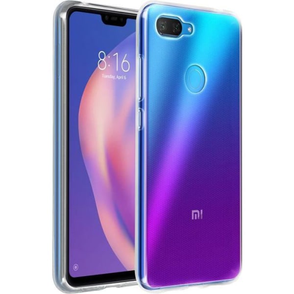 Xiaomi Mi 8 Lite Silikongel Matt Mjukt skyddsfodral - Transparent Vit