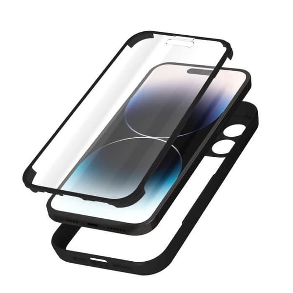 Beskyttelsesskal - AVIZAR - iPhone 14 Pro Max - Plexiglas - Polymer - Sort Svart