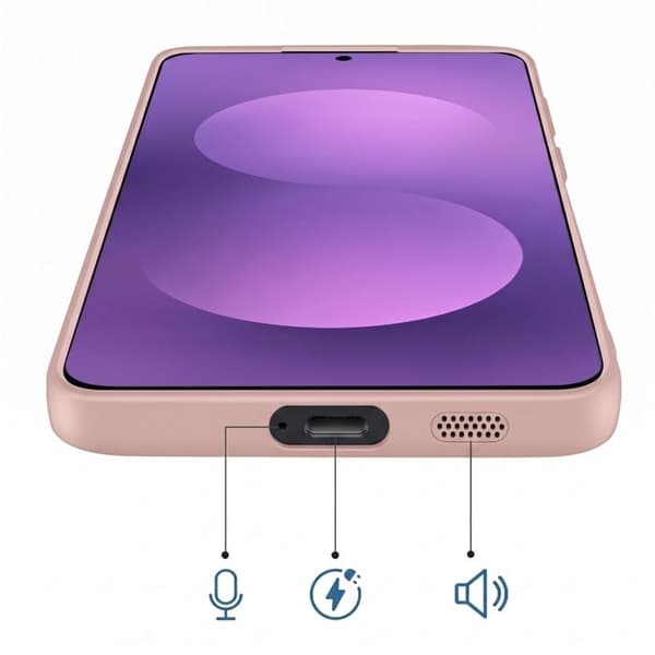MagSafe-cover til Samsung Galaxy S26 FE Blød berøring Stødabsorberende Lys rosa Ljusrosa