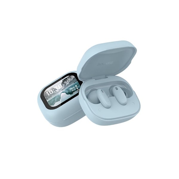TWS Bluetooth 5.4-hörlurar med LCD-skärm Braga Noise Cancelling ANC Blå Blå