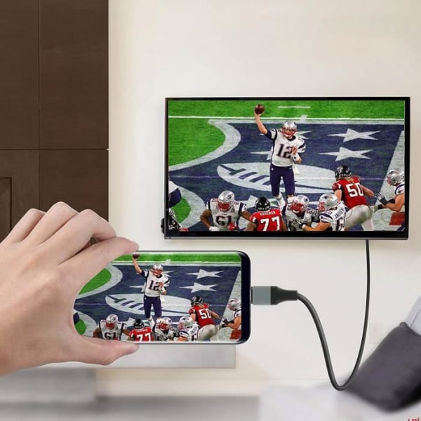 USB-C HDMI-kabel - WIWU - 2m - Ultra HD - Sort - Video- og lydoverførsel Svart