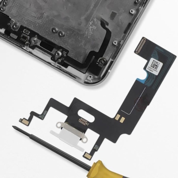Lightning Opladerstik - AVIZAR - iPhone XR - Sølv - Kablet - CE og RoHS Grå